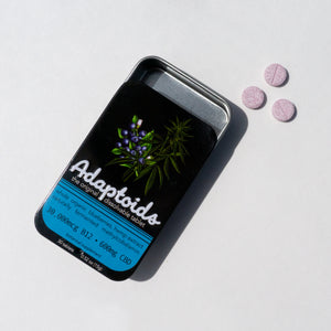 Organic Blueberry CBD Vitamin B12 Adaptoids Tablets